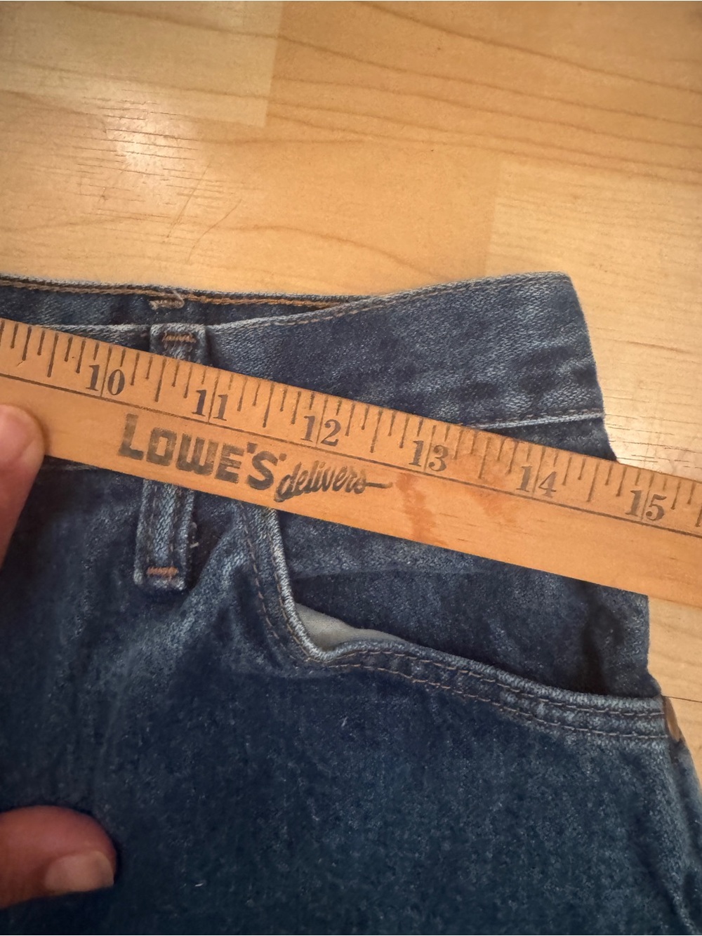 Vintage Wrangler Cowboy Cut Jeans 11/12 x 34 Made in USA High Rise Blue Denim - Picture 10 of 10